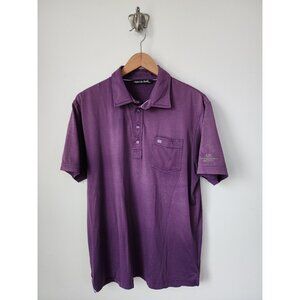 Travis Mathew purple Horseshoe Bay Resort embroidered short sleeve polo L